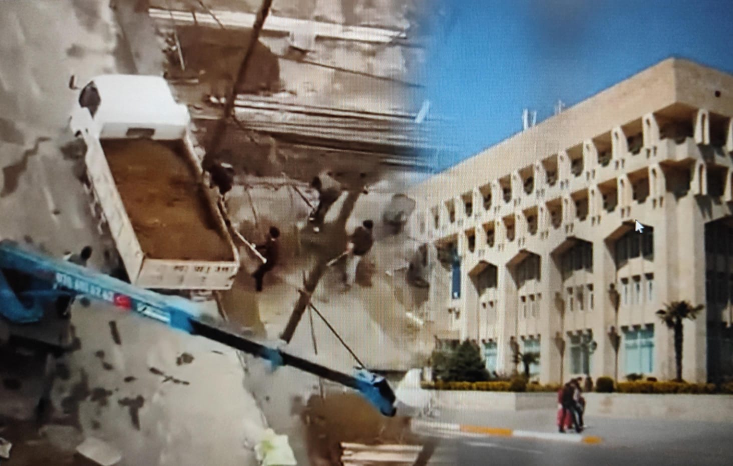 Nizami rayonunda zəbt olunan məktəb ərazisində qızğın iş gedir