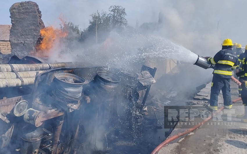 Yanacaq maşını qəzaya düşdü: sürücü yanaraq öldü - YENİLƏNİB