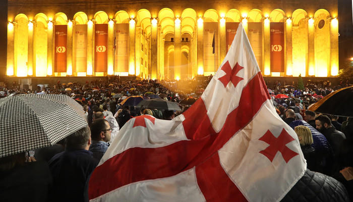 Tiflisdə yenidən aksiya keçirilir - Video