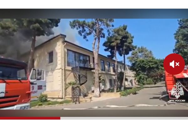 Dərbənddə konyak zavodunda yanğın