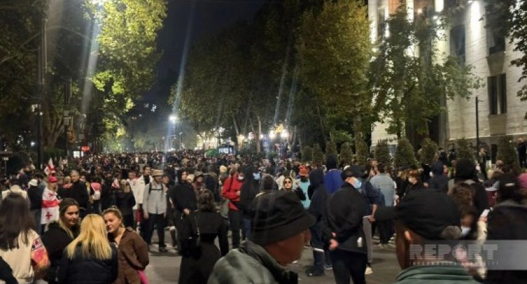 Gürcüstanda etirazçılar prezident sarayının ərazisinə giriblər, DİN xəbərdarlıq edib