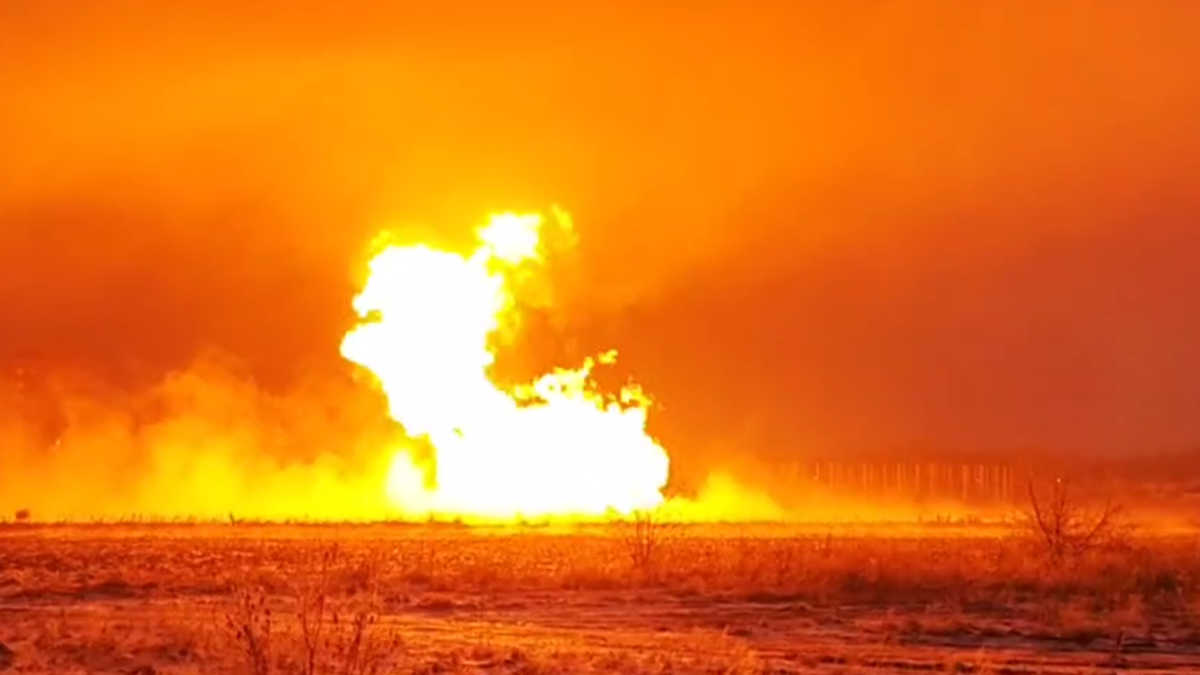 Rusiyanın qaz kəmərində güclü partlayış və yanğın 