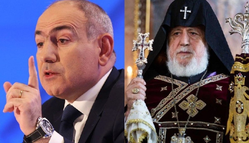 Paşinyan katolikosu yenidən HƏDƏFƏ ALDI