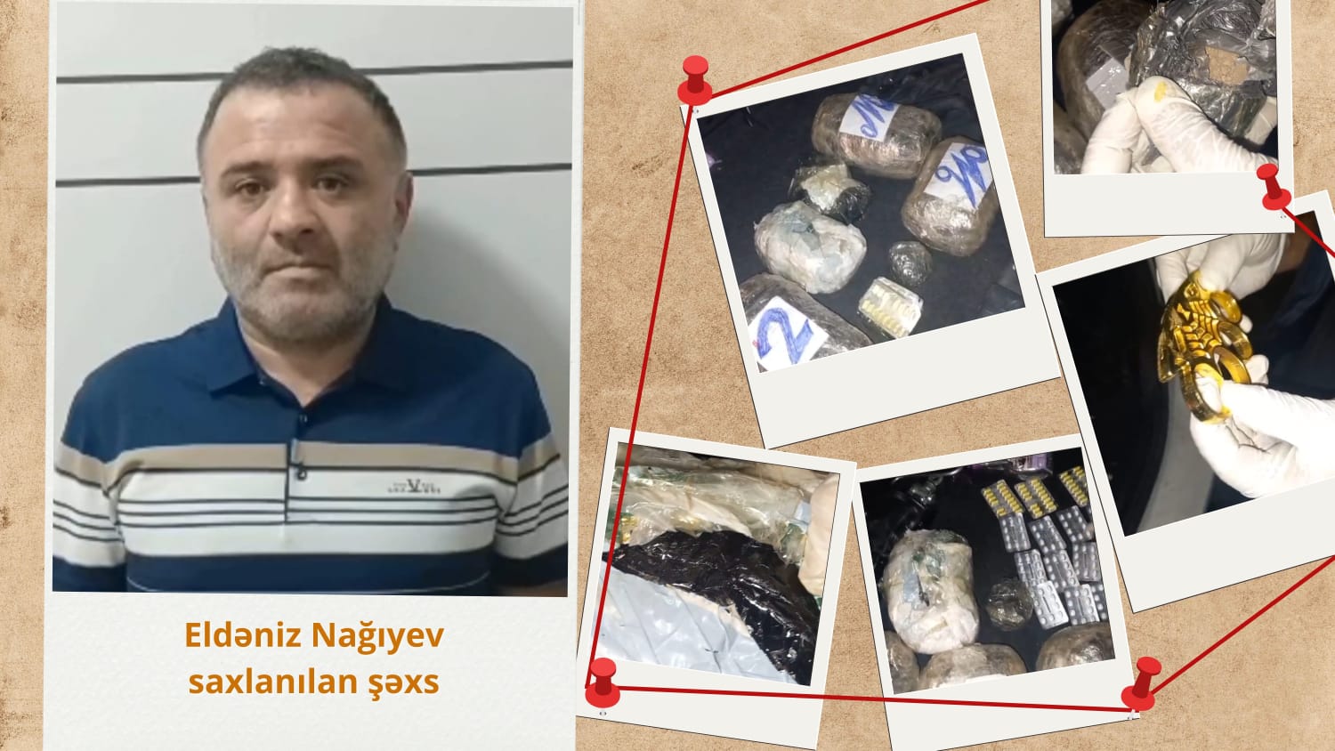 Biləsuvarda saxlanılan narkokuryerdən  6 kiloqram narkotik vasitə aşkarlanıb.