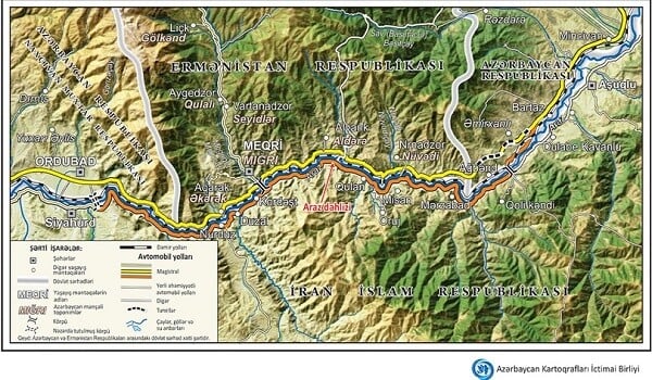 Zəngəzur dəhlizinin xəritəsi hazırlandı - Foto