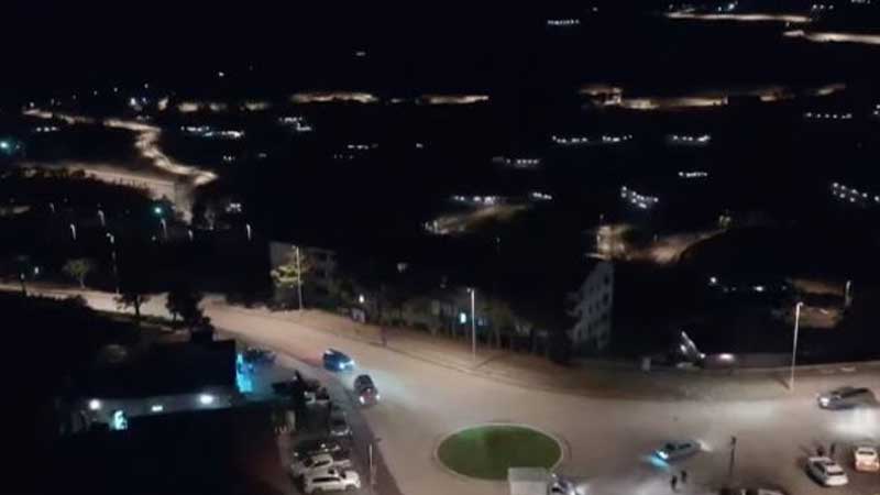 Laçın şəhərinin möhtəşəm gecə görüntüsü (VİDEO)