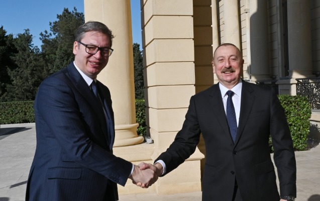 İlham Əliyev Serbiya Prezidenti ilə görüşdü - Fotolar