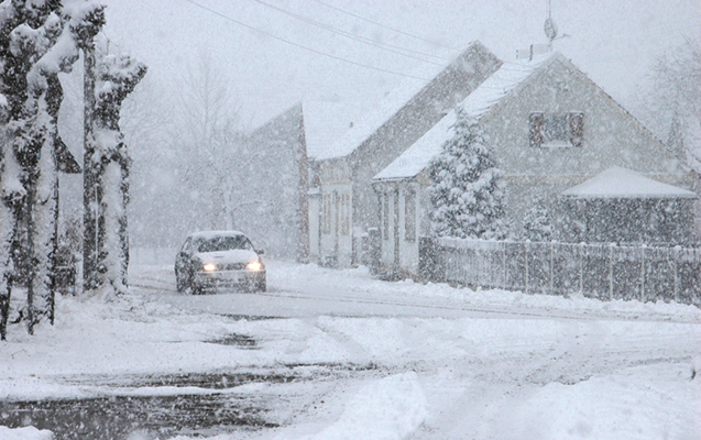 Qaxa 75 sm qar yağdı